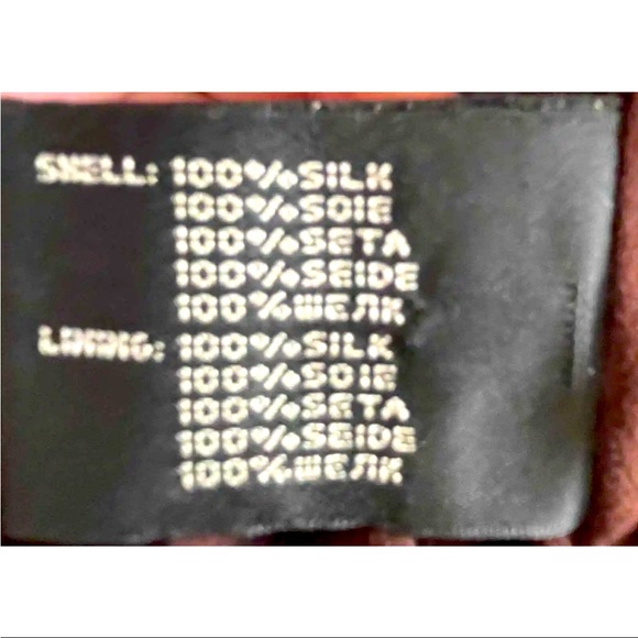 NWT Ralph Lauren Black Label Paisley Brown Silk Dress.  6 - Picture 4 of 4